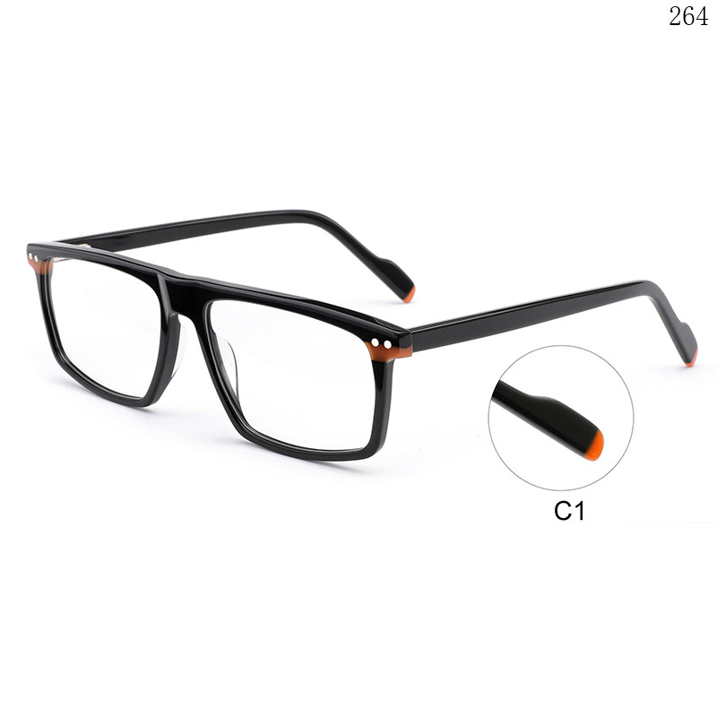 Dachuan Optical BL2849 China Supplier Fashion Multicolor Splicing Acetate Optical Glasses with Flat Top Shape (6)