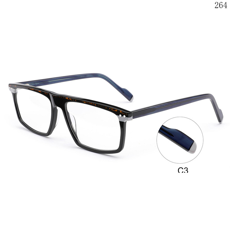 Dachuan Optical BL2849 China Supplier Fashion Multicolor Splicing Acetate Optical Glasses with Flat Top Shape (8)