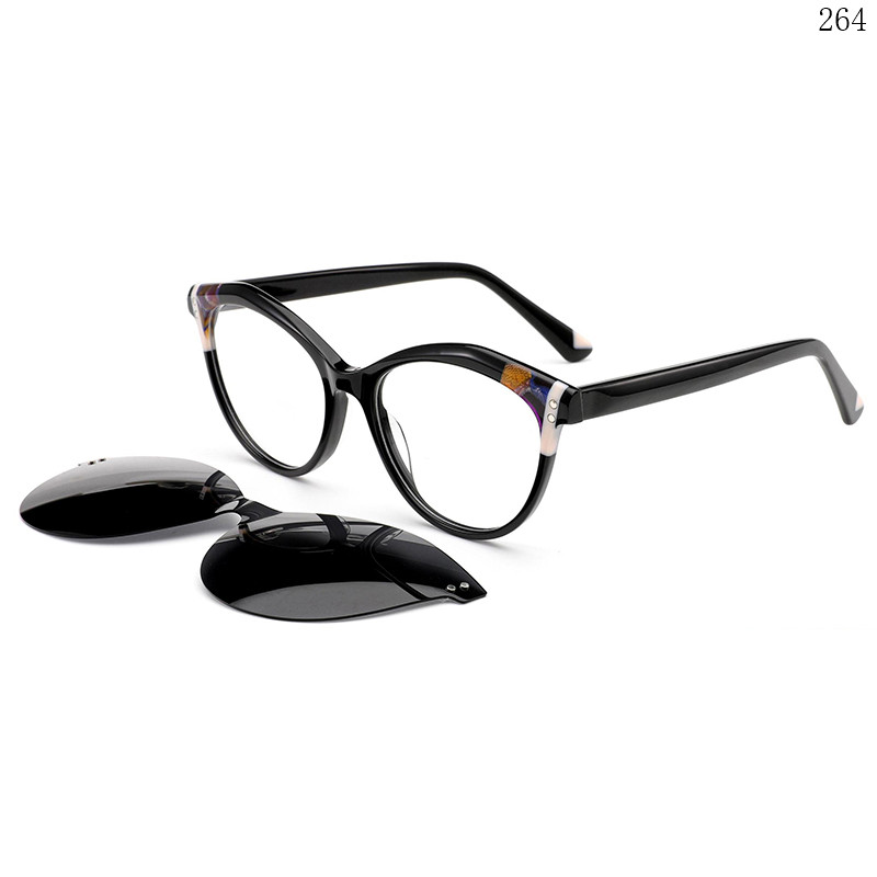 Dachuan Optical BL2851 China Supplier Hot Trendy Clip On Eyeglasses Shades with Multicolor Splicing (6)