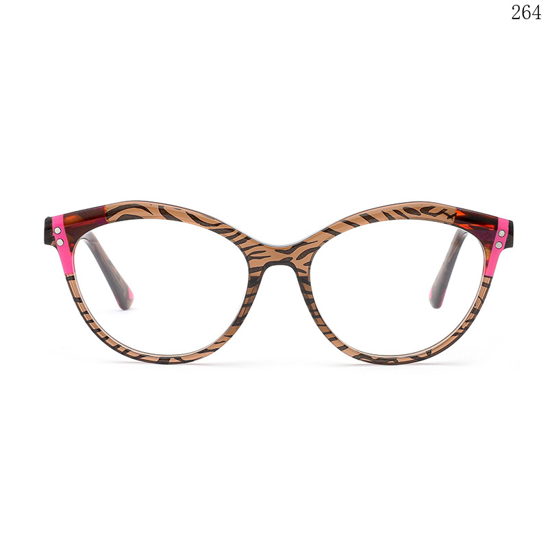 Dachuan Optical BL2851 China Supplier New Fashion Cateye Acetate Optical Glasses with Multicolor Splicing (1)