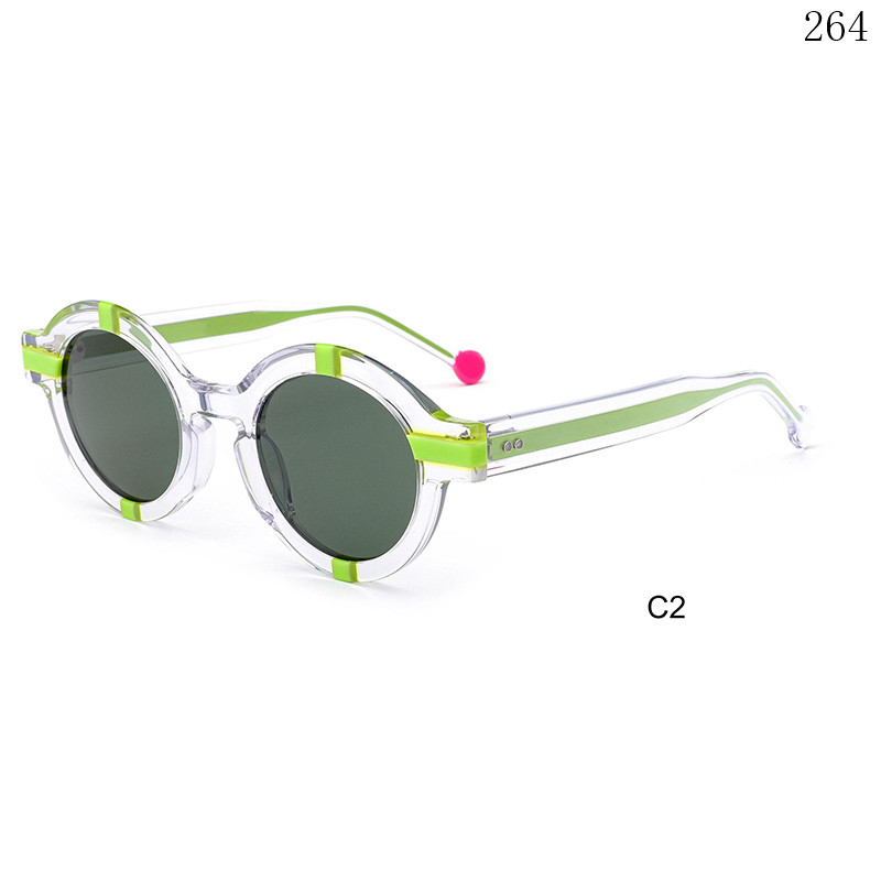 Dachuan Optical CH3217 China Supplier Vintage Design Acetate Sunglasses Sun Shades with Multicolor Splicing (7)