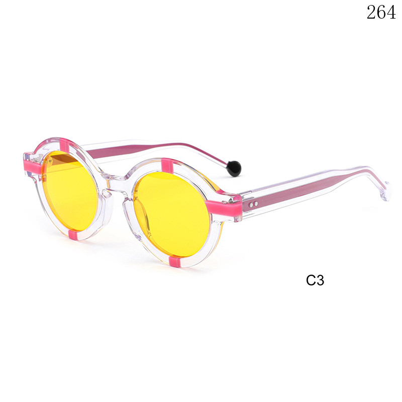 Dachuan Optical CH3217 China Supplier Vintage Design Acetate Sunglasses Sun Shades with Multicolor Splicing (8)