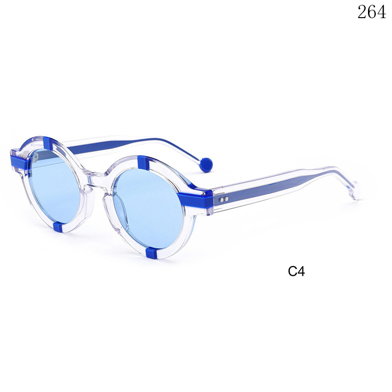 Dachuan Optical CH3217 China Supplier Vintage Design Acetate Sunglasses Sun Shades with Multicolor Splicing (9)