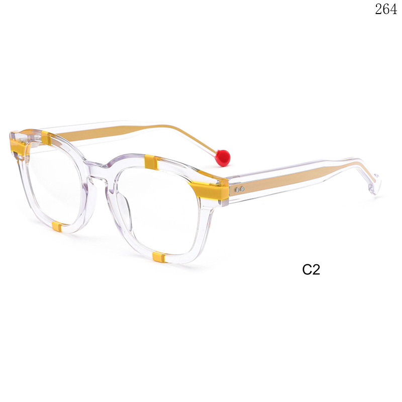 Dachuan Optical CH3218 China Supplier Hot Fashionable Acetate Optical Glasses with Transparent Color (8)