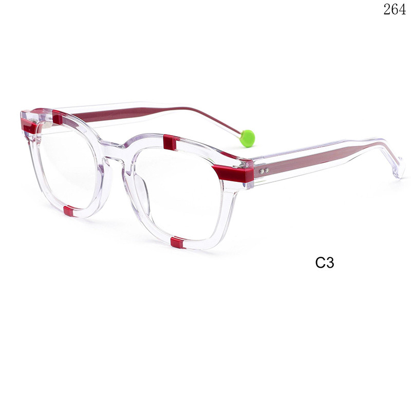 Dachuan Optical CH3218 China Supplier Hot Fashionable Acetate Optical Glasses with Transparent Color (9)