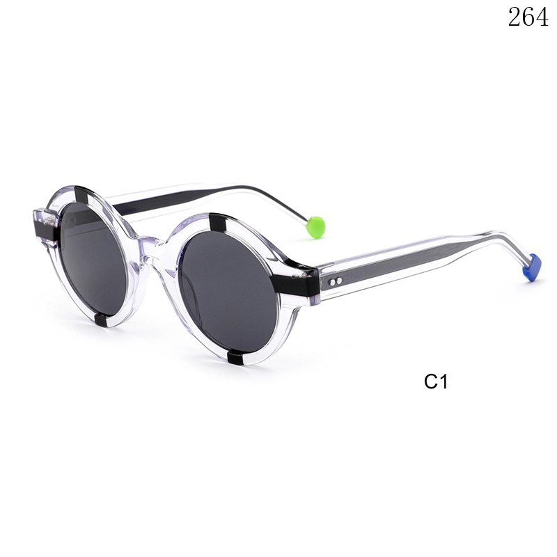 Dachuan Optical CH3220 China Supplier New Splicing Acetate Sunglasses Sun Shades with Round Frame (6)