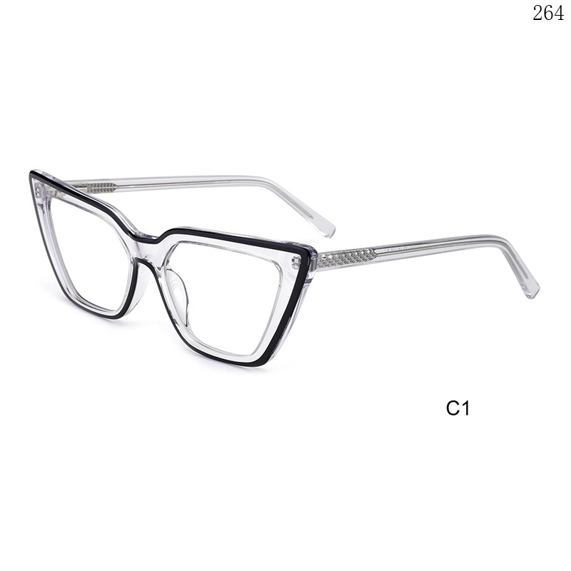 Dachuan Optical CL9012 China Supplier New Fashion Splicing Acetate Optical Eyeglasses Frames (6)