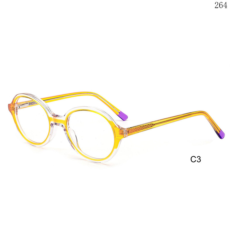 Dachuan Optical CL9023 China Supplier Vintage Oval Shape Multicolor Splicing Acetate Optical Glasses (8)