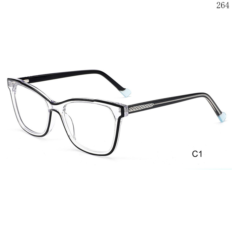 Dachuan Optical CL9026 China Supplier Classic Design Acetate Optical Glasses with Multicolor Splicing (6)