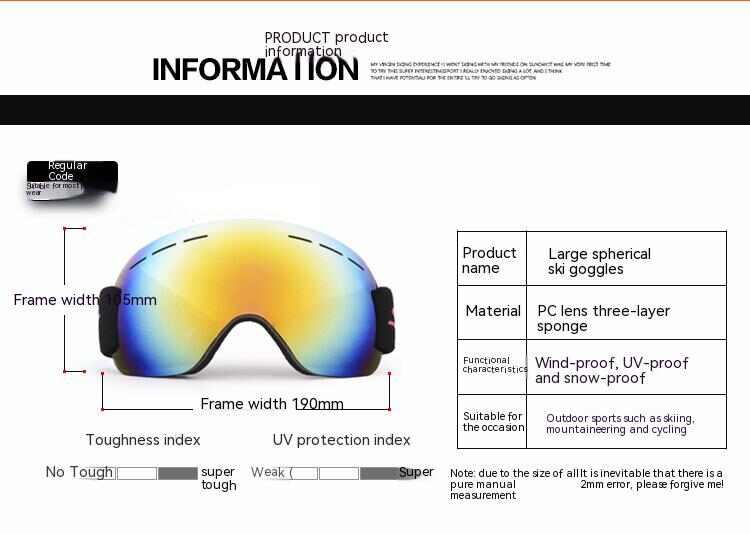 Dachuan Optical DRBHX01 China Supplier Fashion Windproof Ski Sports Goggles with UV400 Protection (10)