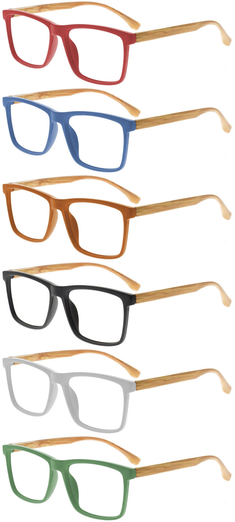 Dachuan Optical DRP127156 China Wholesale Custom Logo Readers Reading Glasses with Wood Pattern Legs (2)