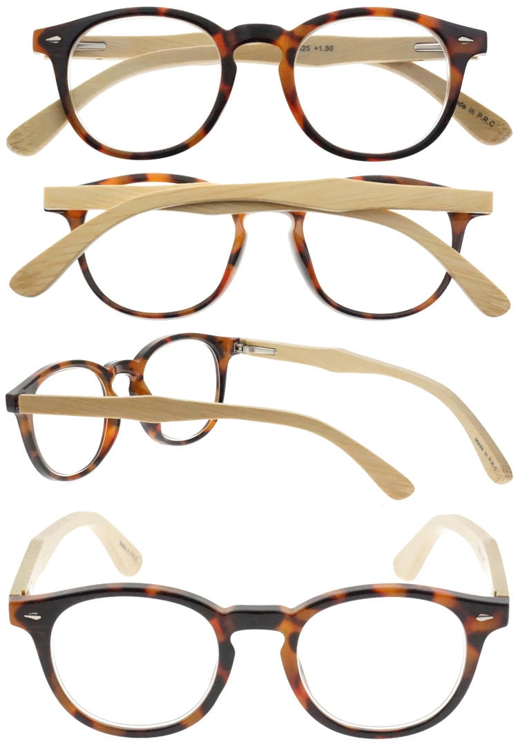 Dachuan Optical DRP131069 China Unisex Retro Design Reading Glasses with Real Wood Legs (4)