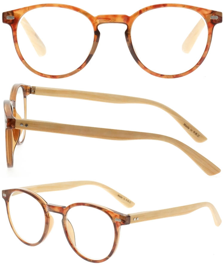 Dachuan Optical DRP131071 China Wholesale Unisex Vintage Design Readers Reading Glasses with Wood Pattern Legs (1)