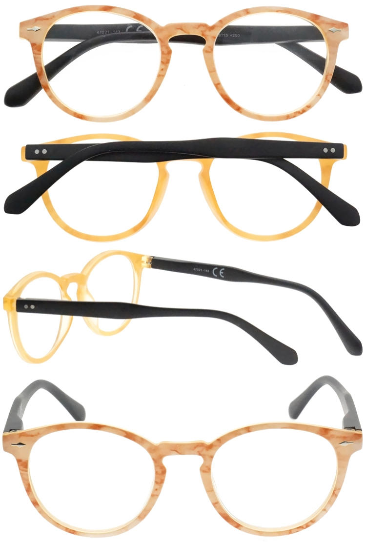 Dachuan Optical DRP131073 China Wholesale New Trendy Design Front Paint Frame Reading Glasses with Spring Hinge (3)