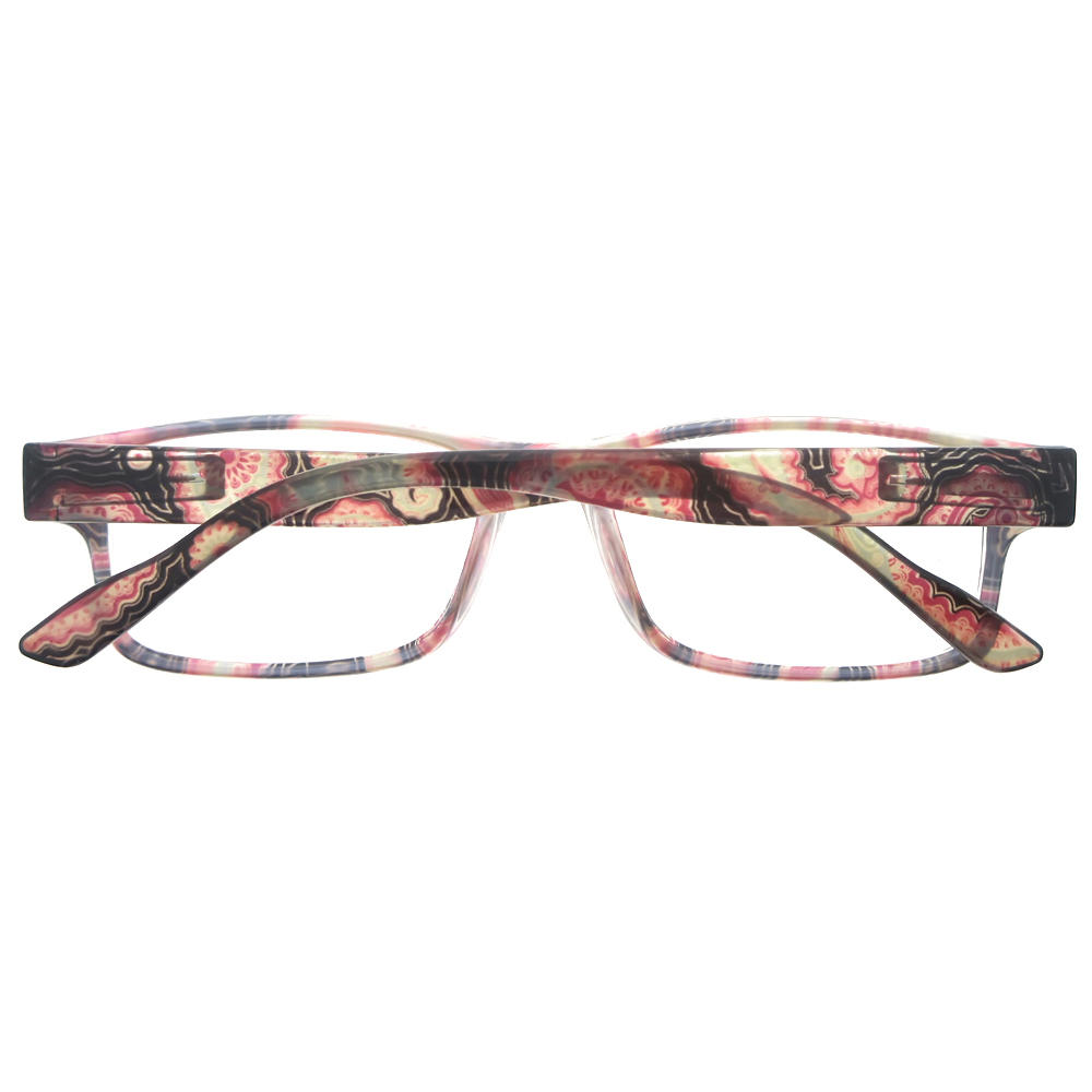 Dachuan Optical DRP131124 China Wholesale New Trendy Rectangle Shape Plastic Reading Glasses with Pattern Frame (5)