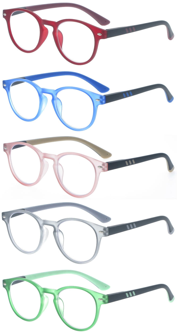 Dachuan Optical DRP153103 China Wholesale Double Colors Frame PC Reading Glasses with Spring Hinge (2)