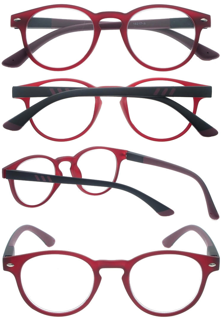 Dachuan Optical DRP153103 China Wholesale Double Colors Frame PC Reading Glasses with Spring Hinge (3)