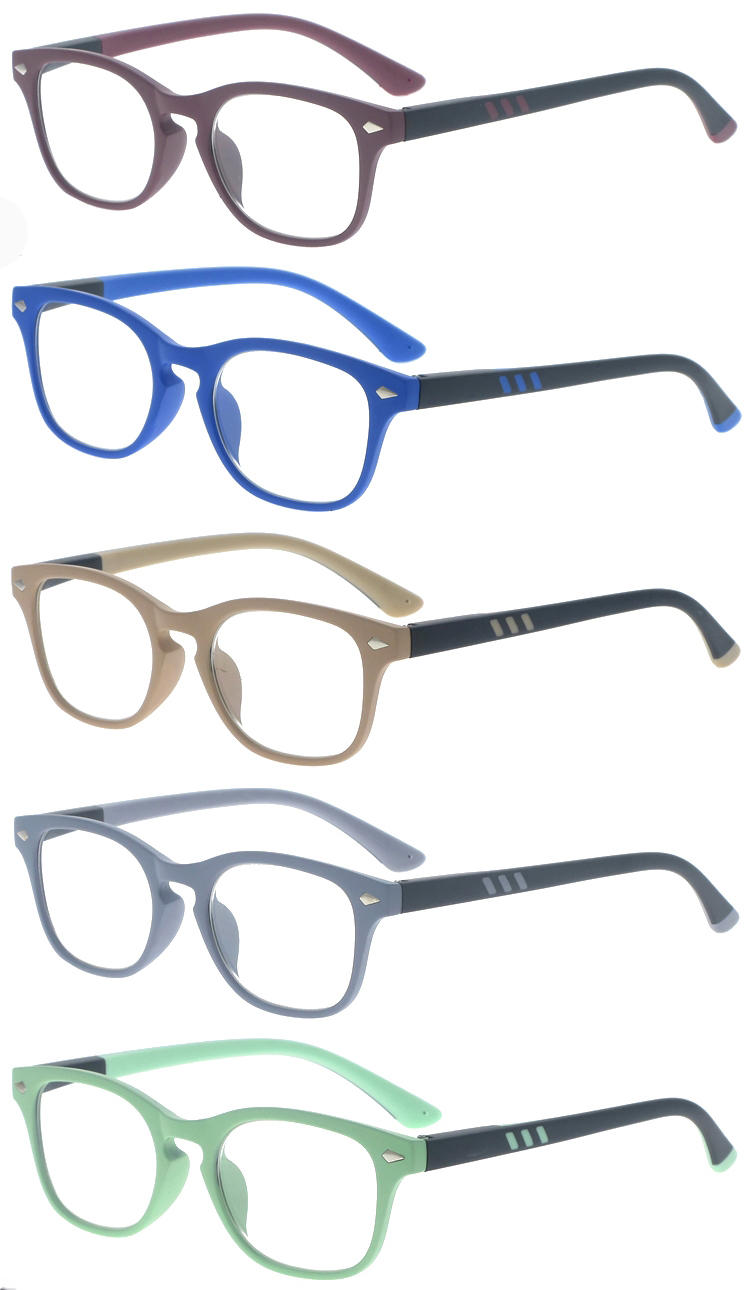 Dachuan Optical DRP153112 China Wholesale Vintage PC injection Reading Glasses with Double Colors Frame (2)