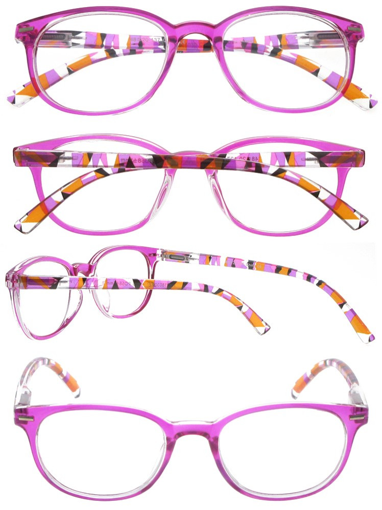 Dachuan Optical DRP322014 China Supplier Ladies Fashion Plastic Reading Glasses with Pattern Frame (4)