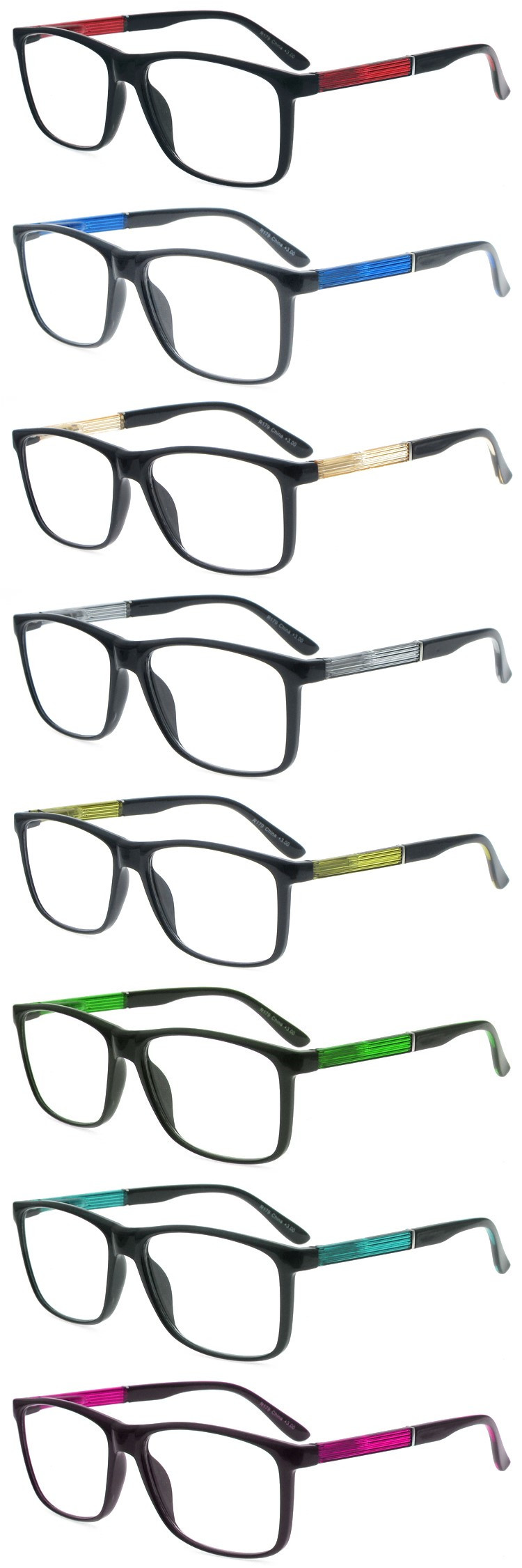 Dachuan Optical DRP322025 China Supplier Double Colors Plastic Reading Glasses with Logo Custom (2)