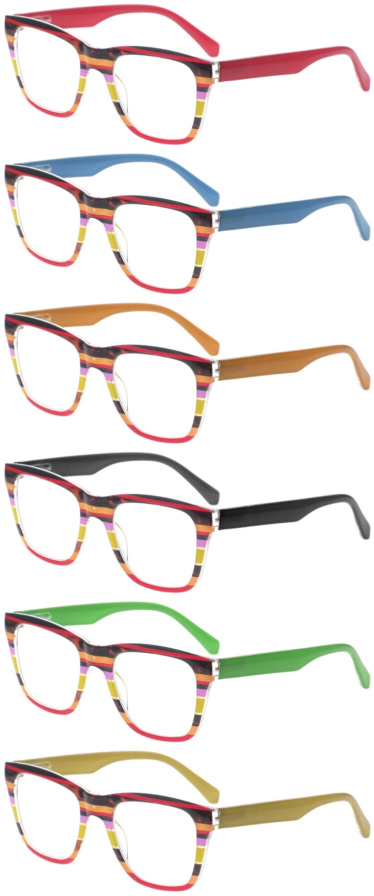 Dachuan Optical DRP385006 China Supplier Colorful Pattern Frame Plastic Reading Glasses with Logo Custom (2)