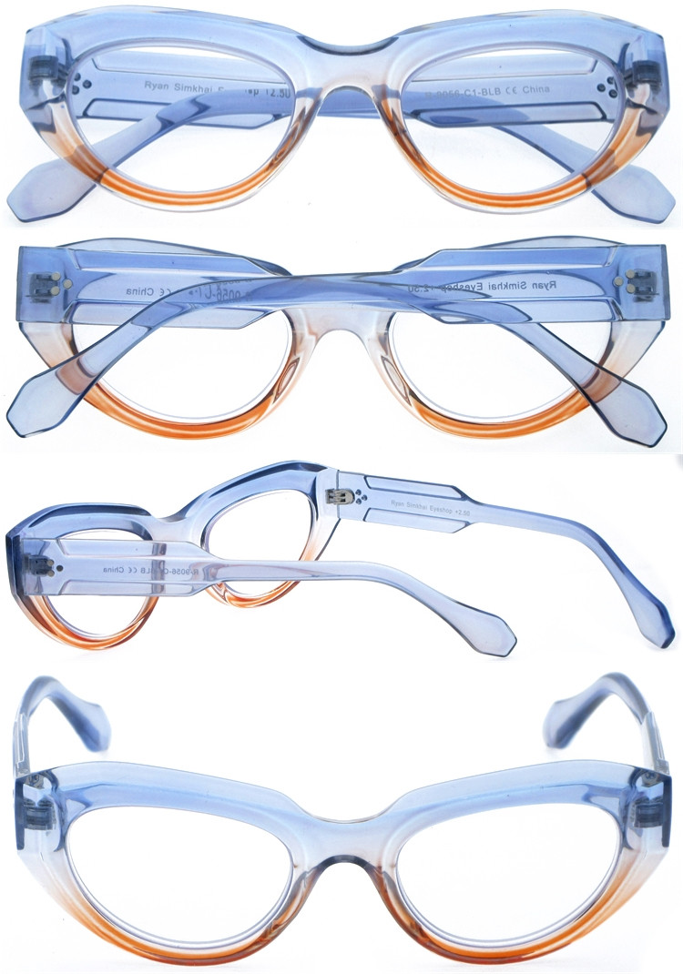 Dachuan Optical DRP385007 China Supplier High Quality Cat Eye Plastic Reading Glasses with Metal Hinges (3)