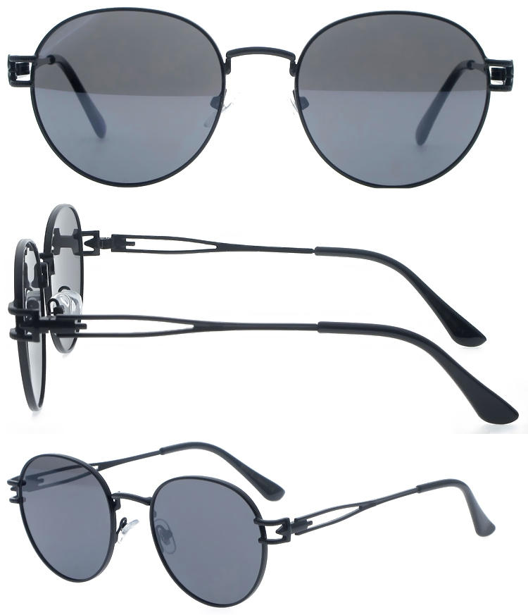 Dachuan Optical DSM341009 China Supplier Round Metal Sunglasses Shades with Vintage Style (1)