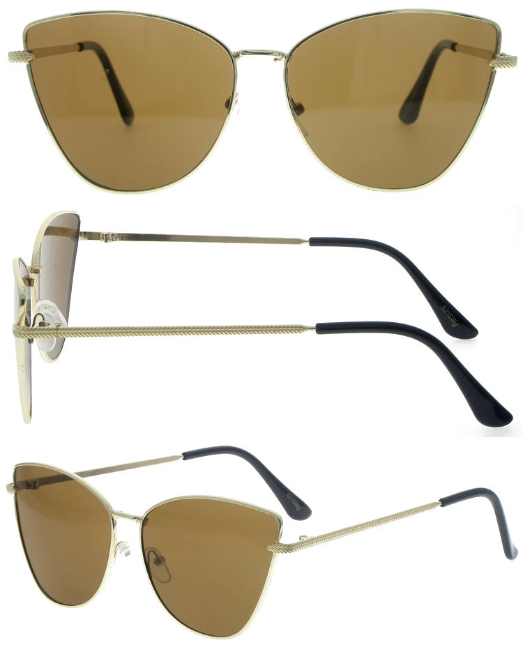 Dachuan Optical DSM341013 China Supplier Fashion Designer Metal Sunglasses with Cateye Shape (1)