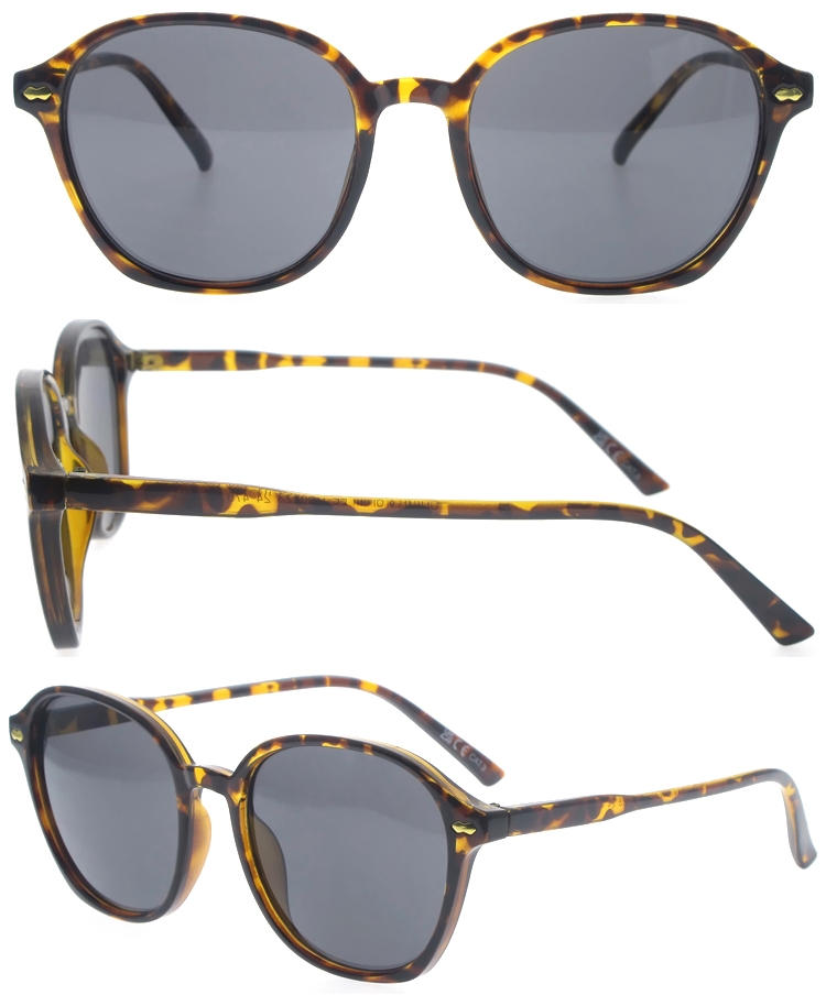 Dachuan Optical DSP251164 China Supplier Chic Design Tortoise Shell Plastic Sunglasses with Metal Hinge (1)