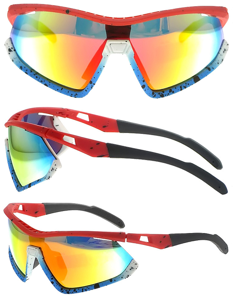 Dachuan Optical DSP411049 China Supplier Colorful Cycling Plastic Sunglasses with UV400 Protection (1)