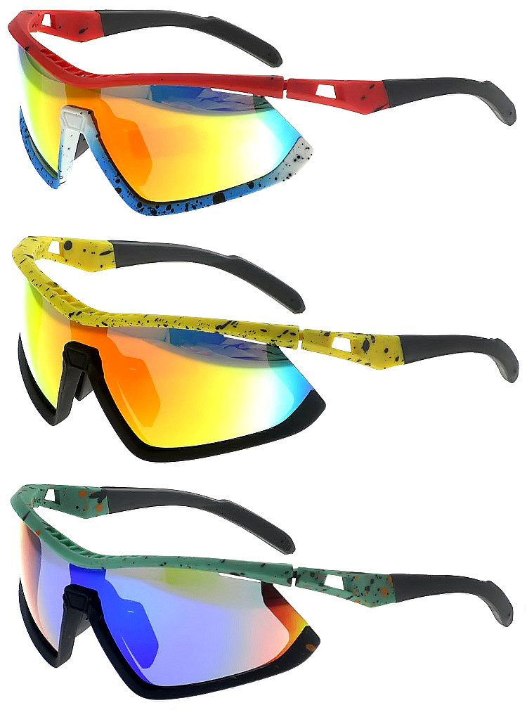 Dachuan Optical DSP411049 China Supplier Colorful Cycling Plastic Sunglasses with UV400 Protection (2)