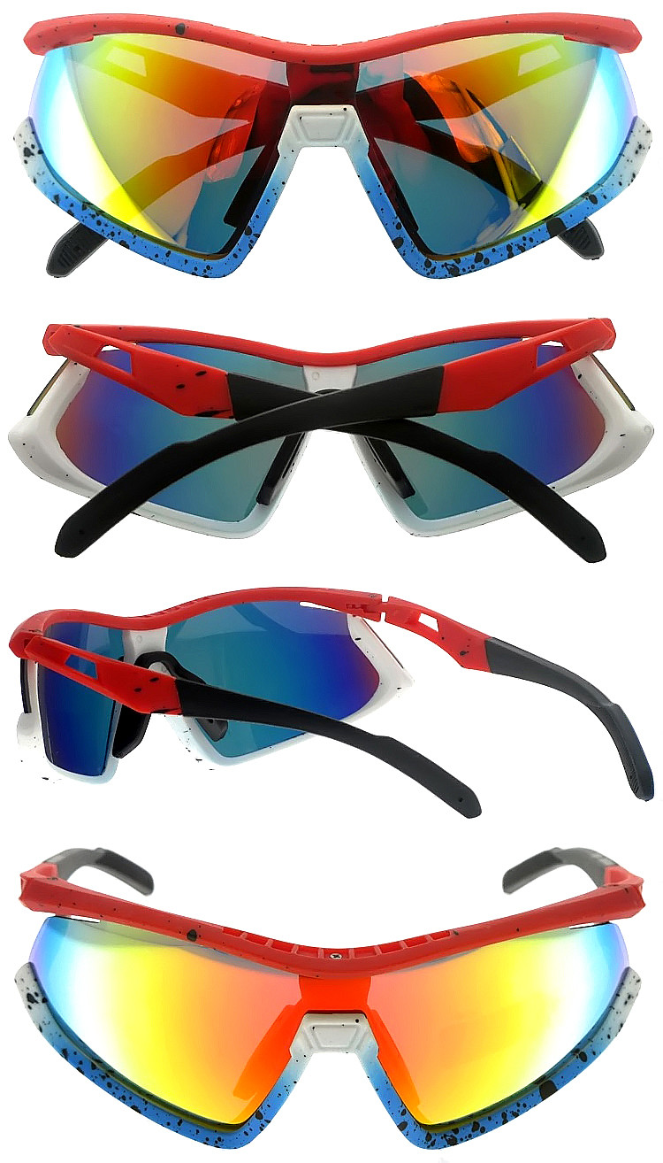 Dachuan Optical DSP411049 China Supplier Colorful Cycling Plastic Sunglasses with UV400 Protection (3)