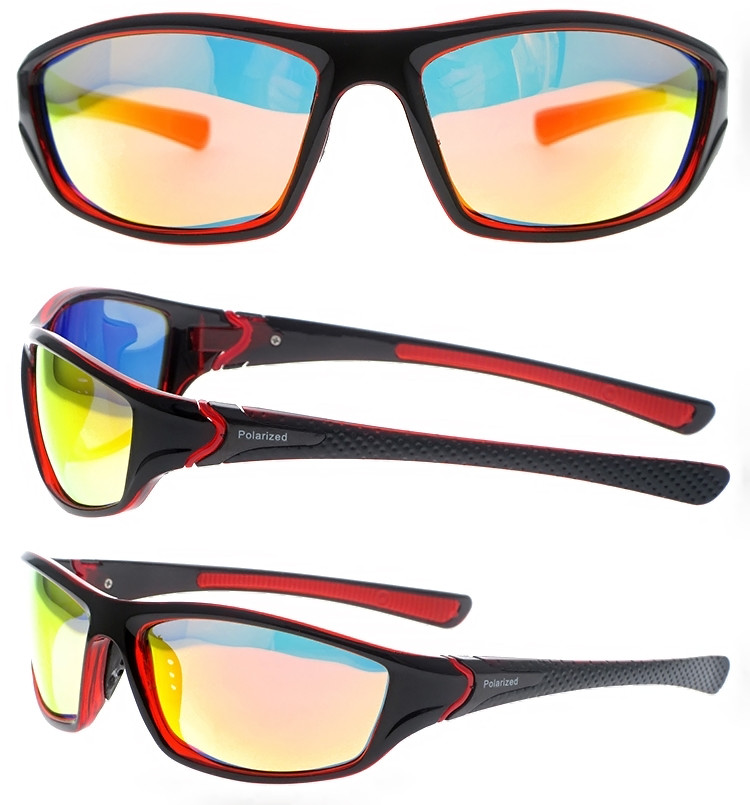 Dachuan Optical DSP424008 China Supplier Plastic Sport Sunglasses Riding Glasses with Double Colors Frame (1)