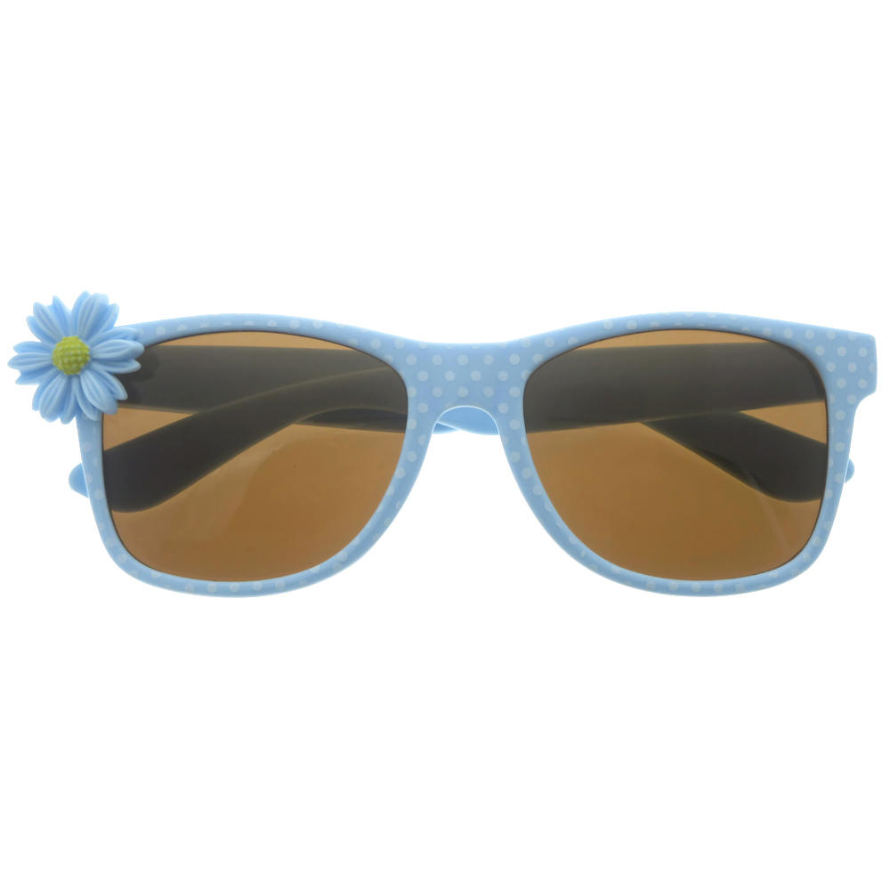 Dachuan Optical DSPK342011 China Manufacture Factory Fashion Wayfarer Styles Kids Sunglasses with Daisy Decoration  (3)