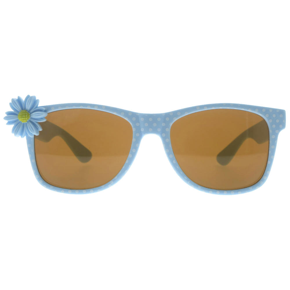 Dachuan Optical DSPK342011 China Manufacture Factory Fashion Wayfarer Styles Kids Sunglasses with Daisy Decoration  (5)