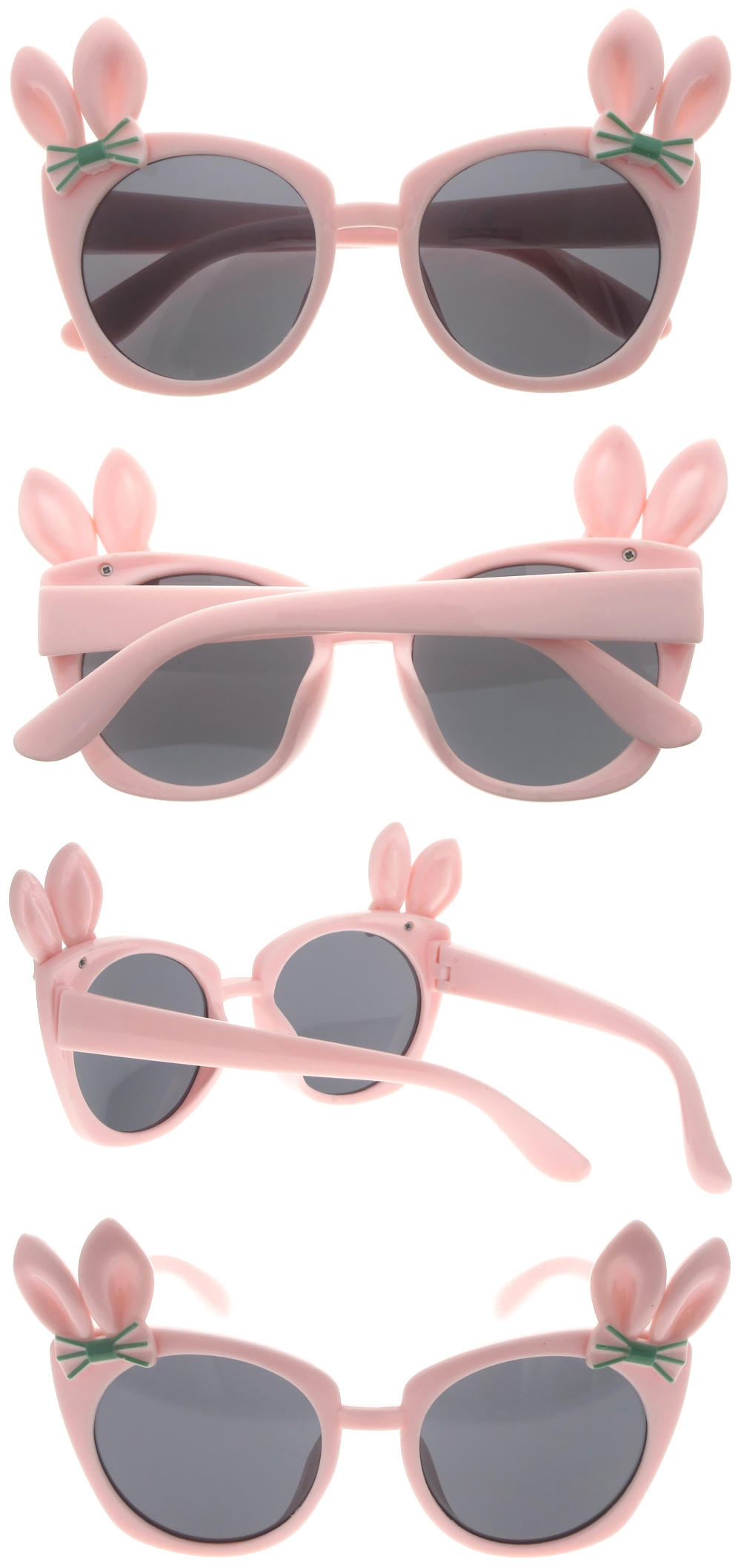 Dachuan Optical DSPK342018 China Manufacture Factory Adorable Plastic Kids Sunglasses with Rabbit Decoration (2)