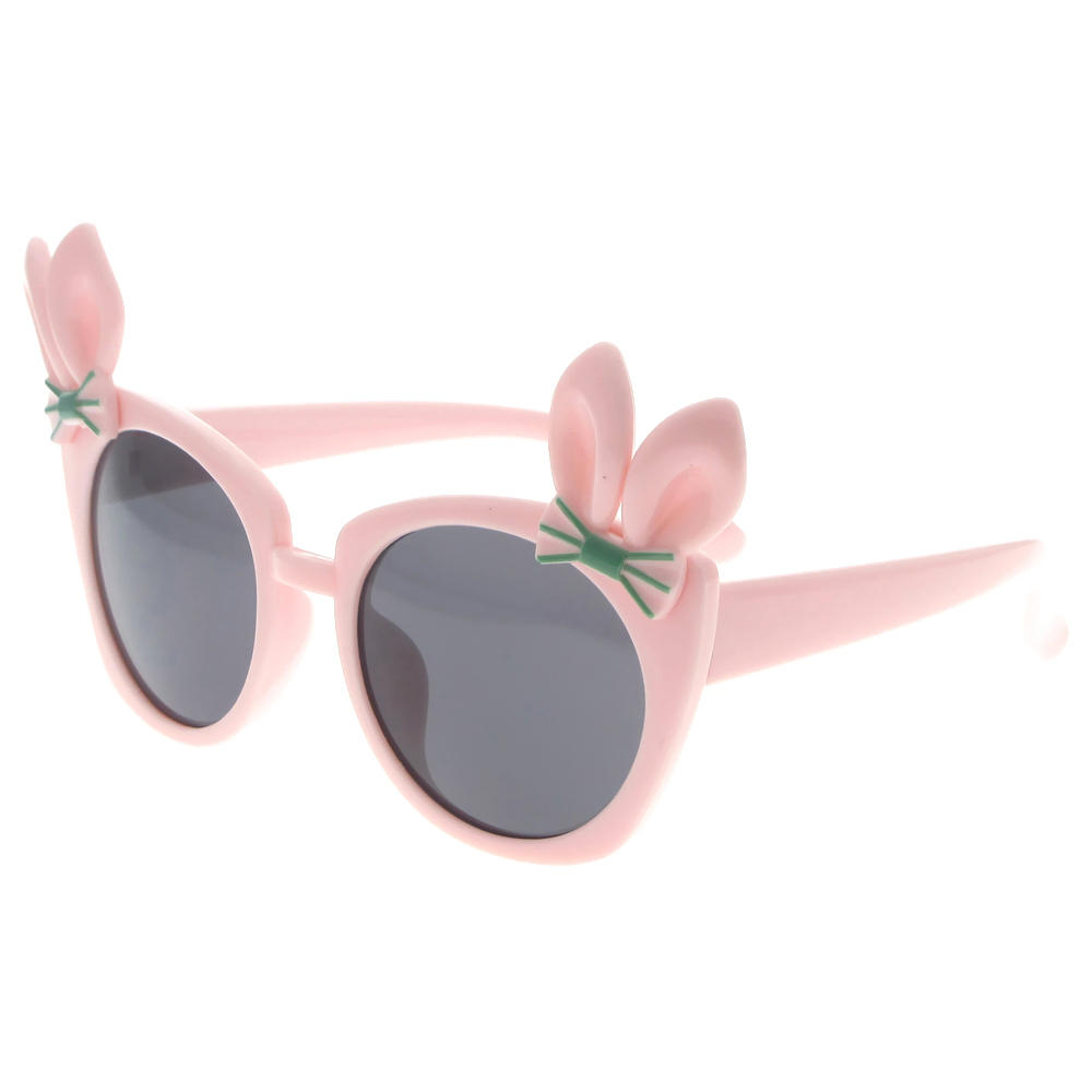 Dachuan Optical DSPK342018 China Manufacture Factory Adorable Plastic Kids Sunglasses with Rabbit Decoration (6)