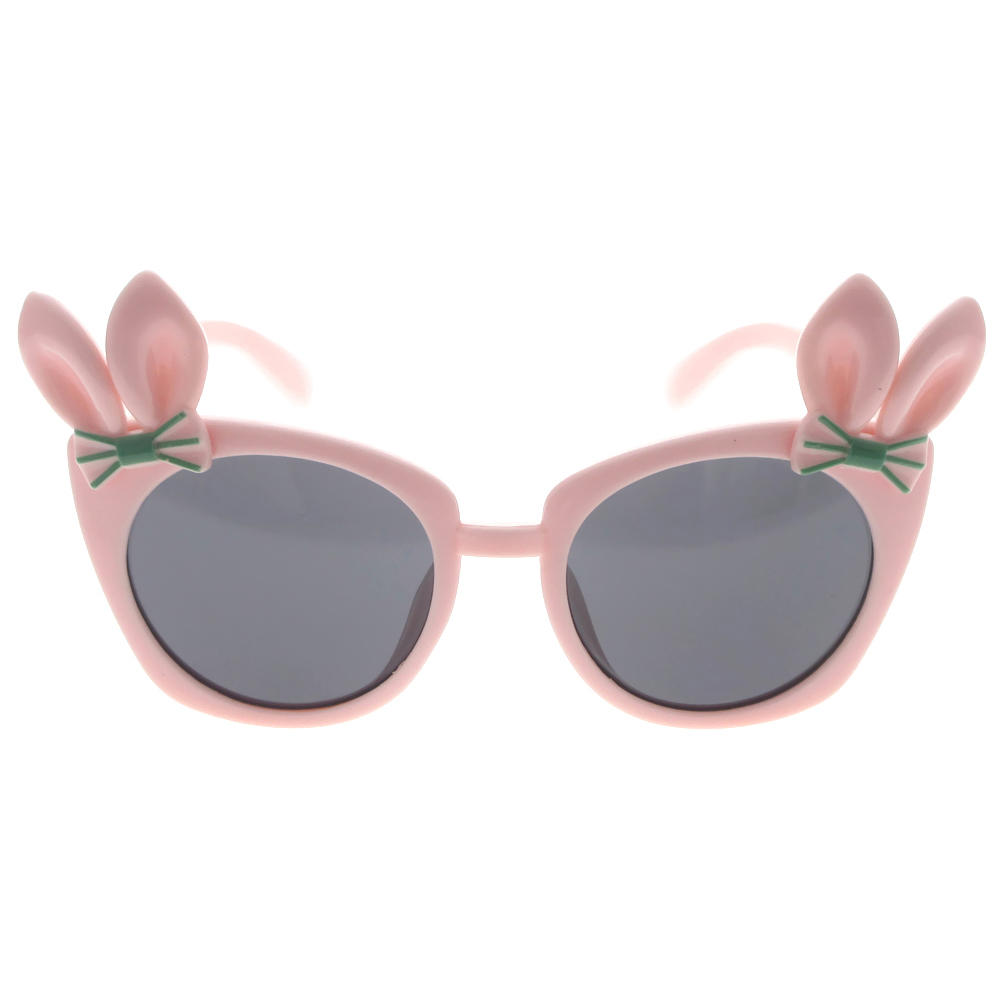 Dachuan Optical DSPK342018 China Manufacture Factory Adorable Plastic Kids Sunglasses with Rabbit Decoration (9)