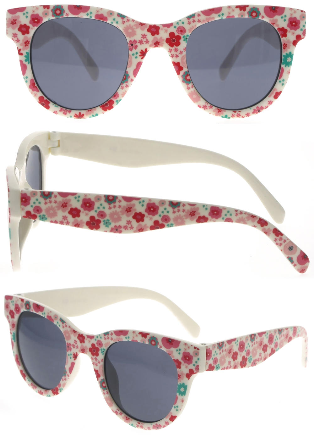 Dachuan Optical DSPK342022 China Manufacture Factory Lovely Flower Pattern Kids Sunglasses with Screw Hinge (1)