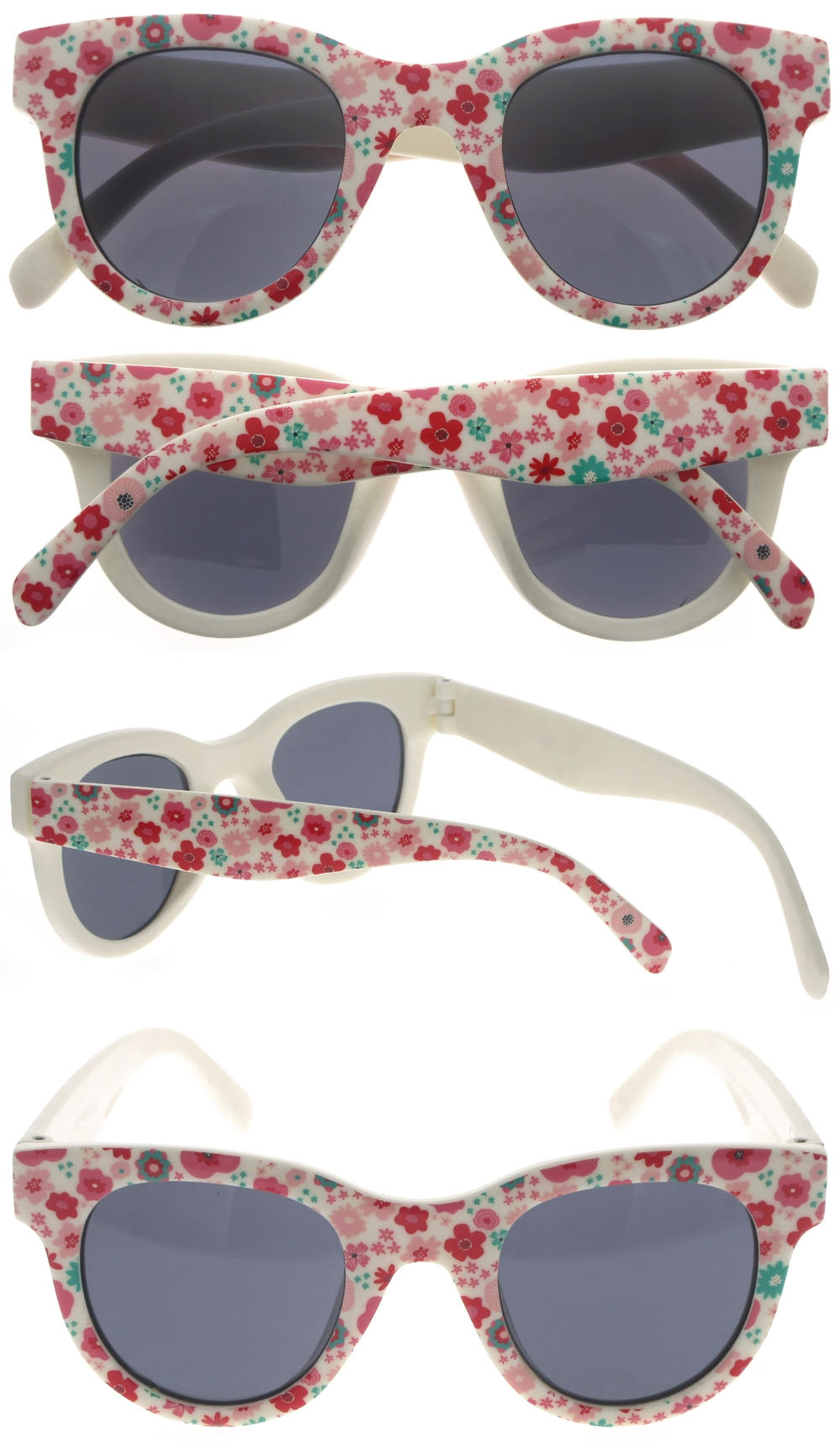 Dachuan Optical DSPK342022 China Manufacture Factory Lovely Flower Pattern Kids Sunglasses with Screw Hinge (2)