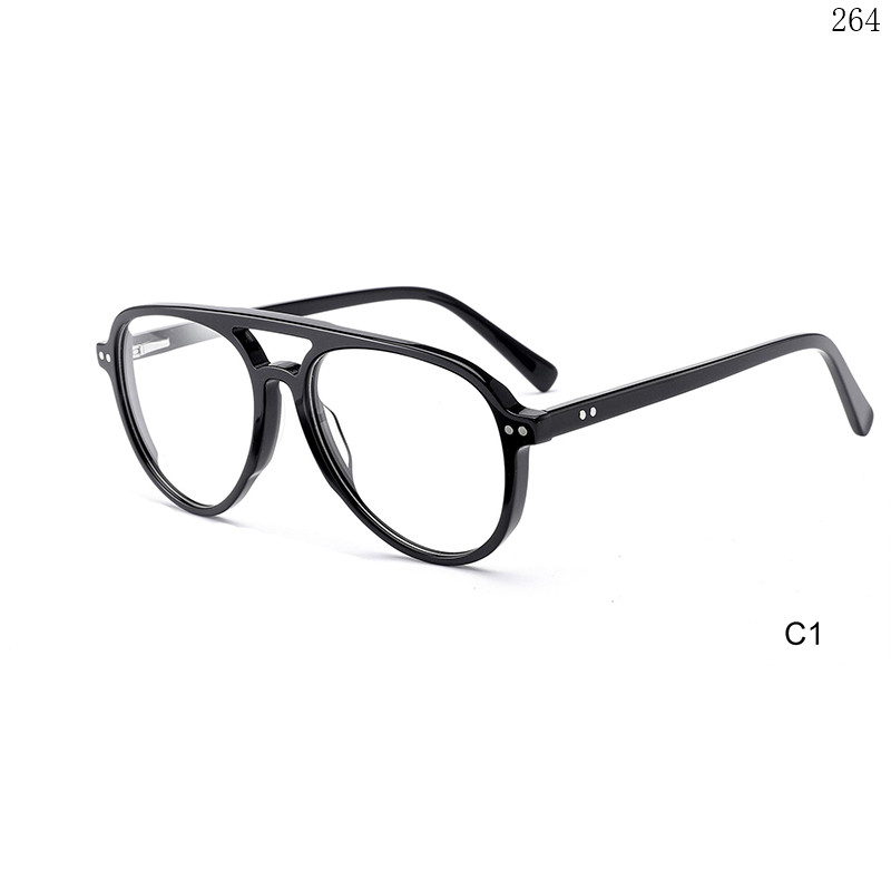 Dachuan Optical F3010 China Supplier Trendy Aviator Style Acetate Optical Eyewear with Spring Hinges (4)