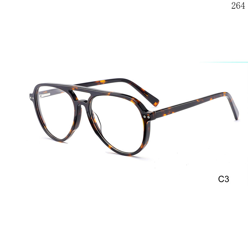 Dachuan Optical F3010 China Supplier Trendy Aviator Style Acetate Optical Eyewear with Spring Hinges (6)