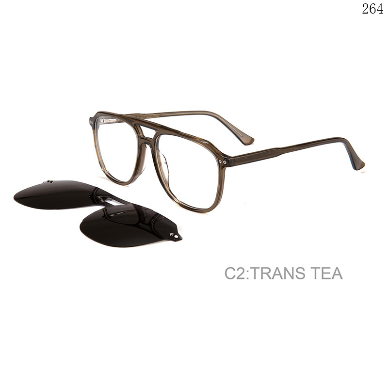 Dachuan Optical F3019 China Supplier Fashion Aviator Acetate Clip On Eyeglasses Frames with Custom Logo (7)