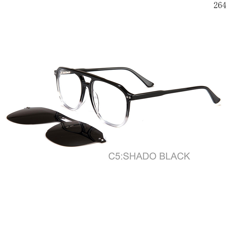 Dachuan Optical F3019 China Supplier Fashion Aviator Acetate Clip On Eyeglasses Frames with Custom Logo (9)