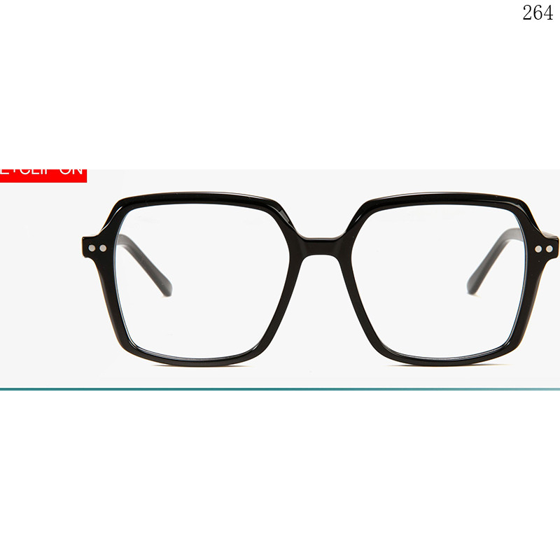 Dachuan Optical F3026 China Supplier Trendy Design Acetate Clip On Eyewear Frames with Spring Hinges (1)