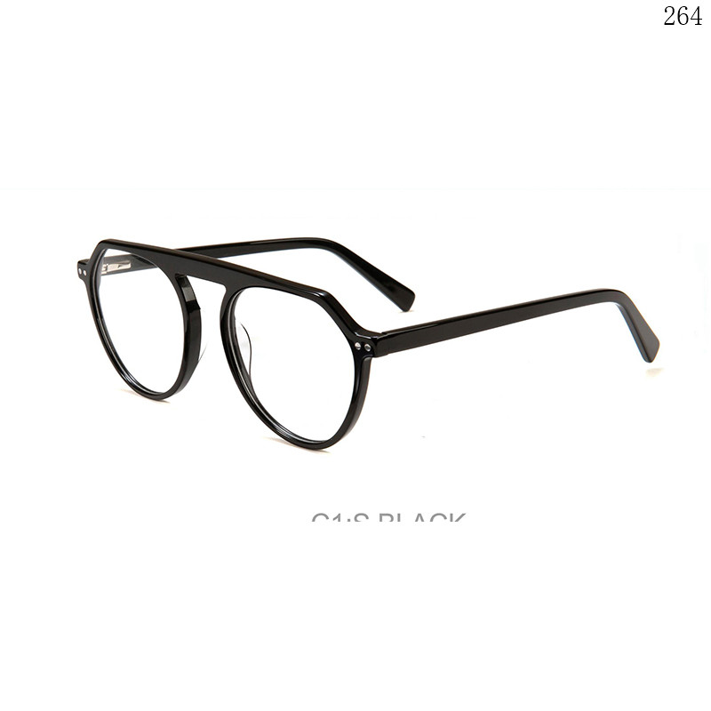 Dachuan Optical F3027 China Supplier Retro Design Acetate Spectacle Frames with Flat Top (4)