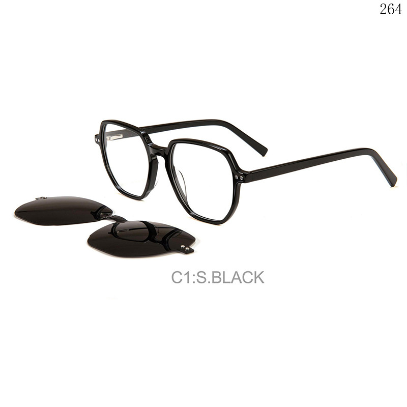 Dachuan Optical F3028 China Supplier Unisex Retro Style Acetate Clip On Eyeglasses with Spring Hinges (7)