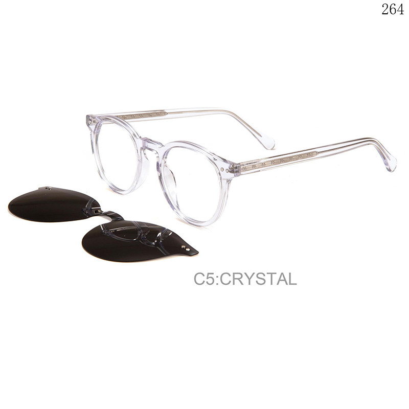 Dachuan Optical F3029 China Supplier Classic Retro Acetate Clip On Eyeglasses with Spring Hinges (11)