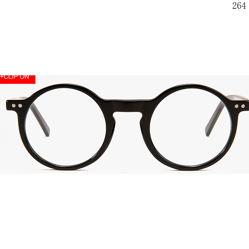 Dachuan Optical F3031 China Supplier Vintage Round Acetate Clip On Eyeglasses with Logo Custom (1)