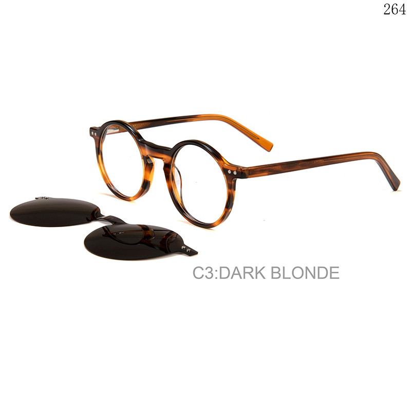 Dachuan Optical F3031 China Supplier Vintage Round Acetate Clip On Eyeglasses with Logo Custom (10)